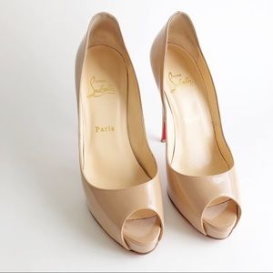Christian Louboutin | Nude Peep Toe Heels